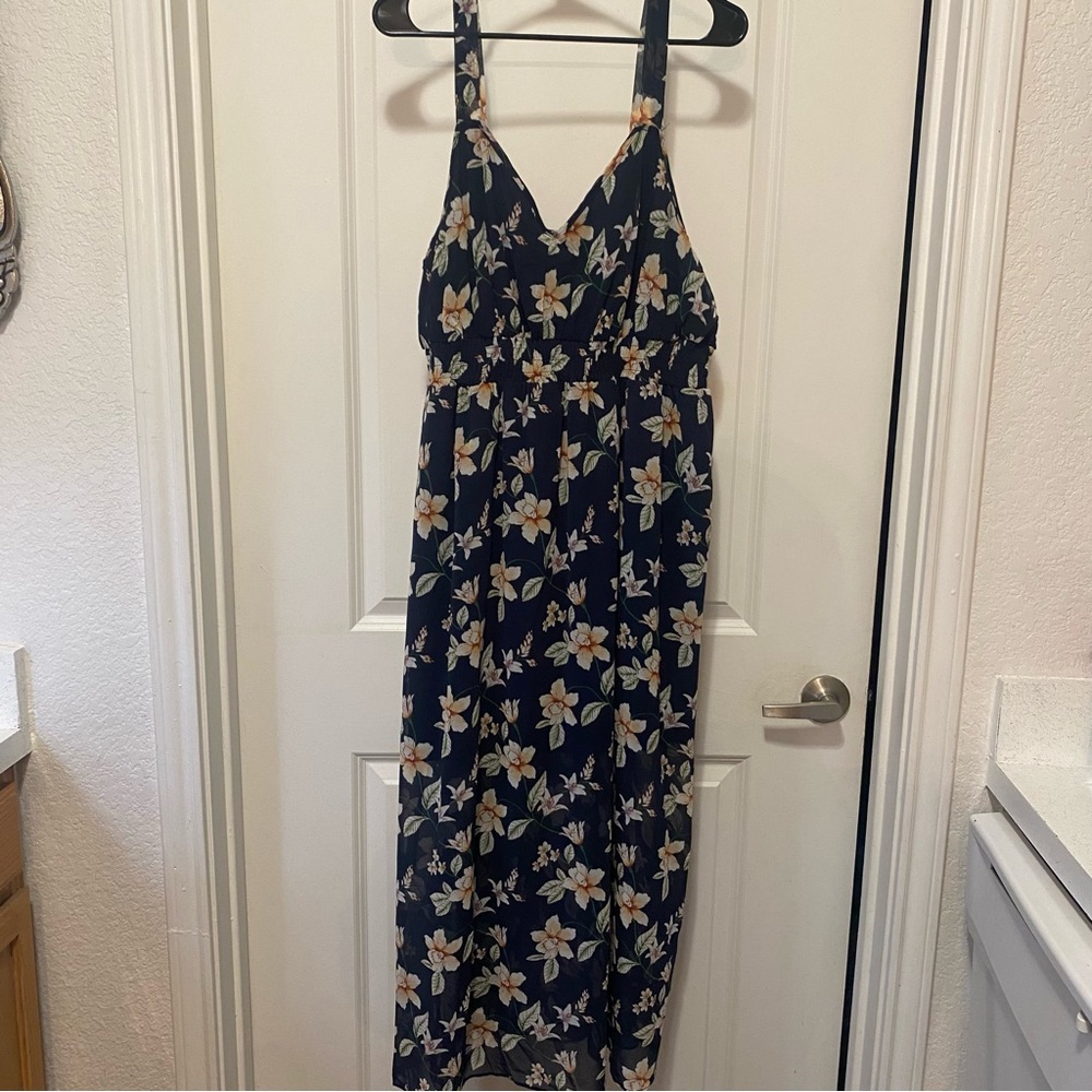 Liberty Love Navy Floral Maxi Dress